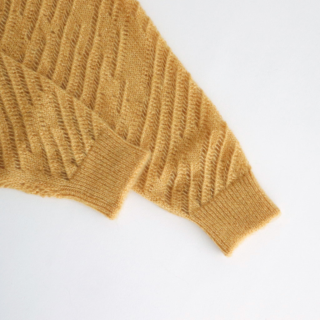 SILK MOHAIR PULLOVER SWEATER #YELLOW [YK24SS0671S]