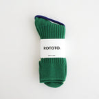 MERINO LAMBS WOOL STRIPE SOCKS #GREEN [R1489-AW25]