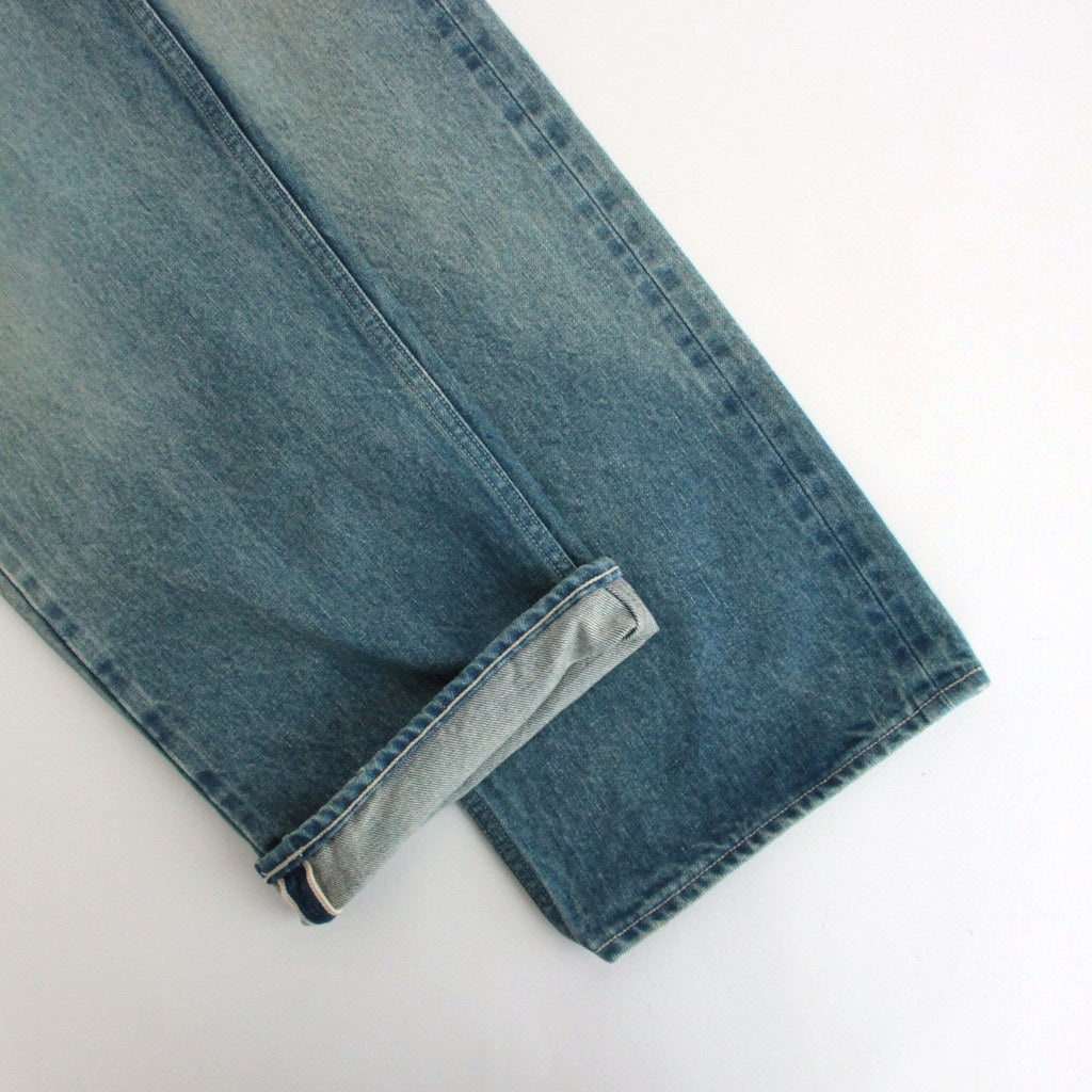 SELVEDGE FADED HEAVY DENIM WIDE PANTS #FADED INDIGO [A24AP02DH]