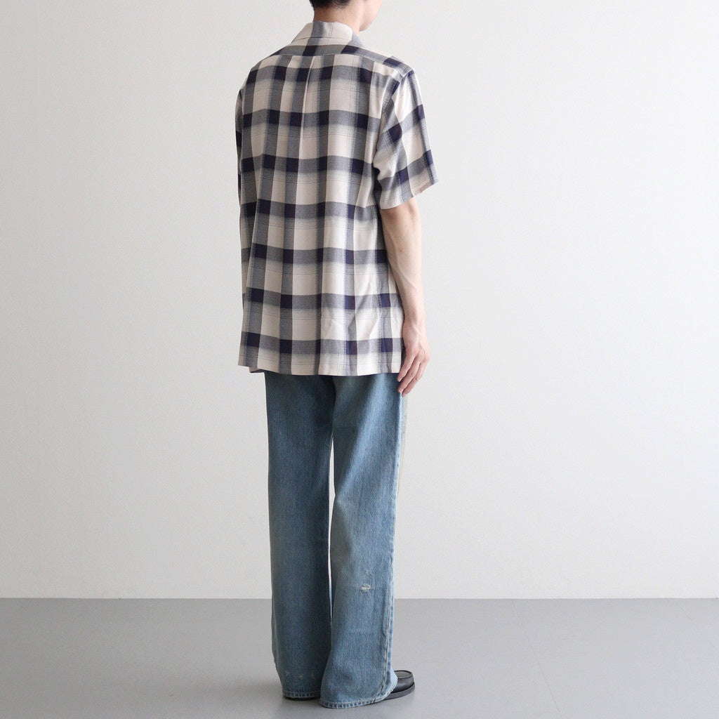 OMBRE HALF SLEEVE SHIRTS #NAVY OMBRE [25880501]