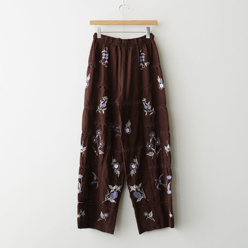 Embroidery Patchwork Trousers #BUG [12610719]