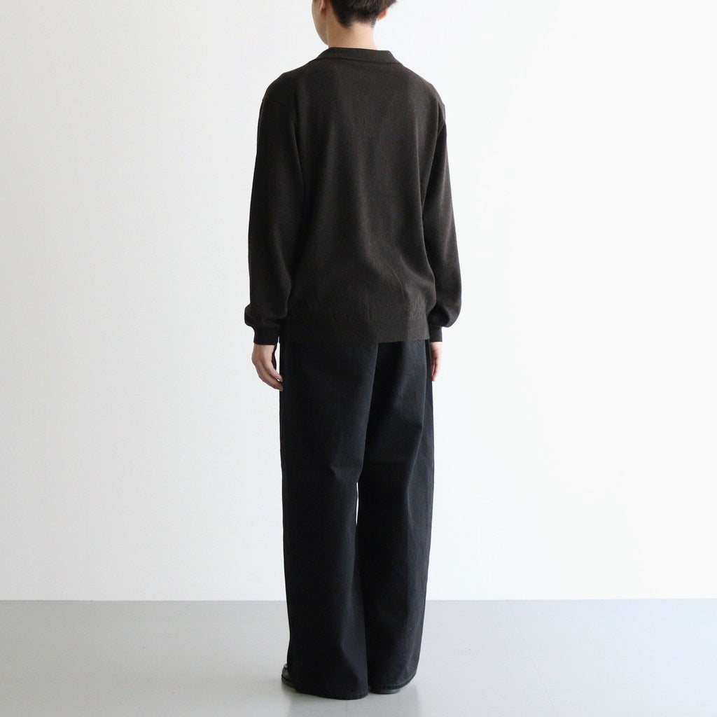 SUPER LIGHT WOOL SKIPPER POLO SWEATER #BROWN [KRAGGW0803]