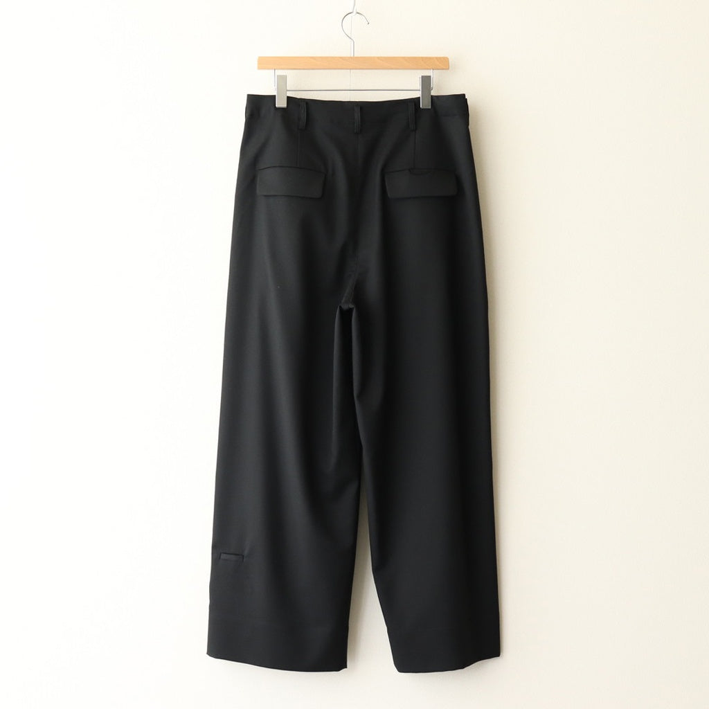 よそいきシンプル2タックワイドPT #BLACK [D125-P153]