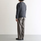 GARMENT-DYED BABY ALPACA FUR KNIT CREW-NECK CARDIGAN #DARK GRAY [A26AC01BA]
