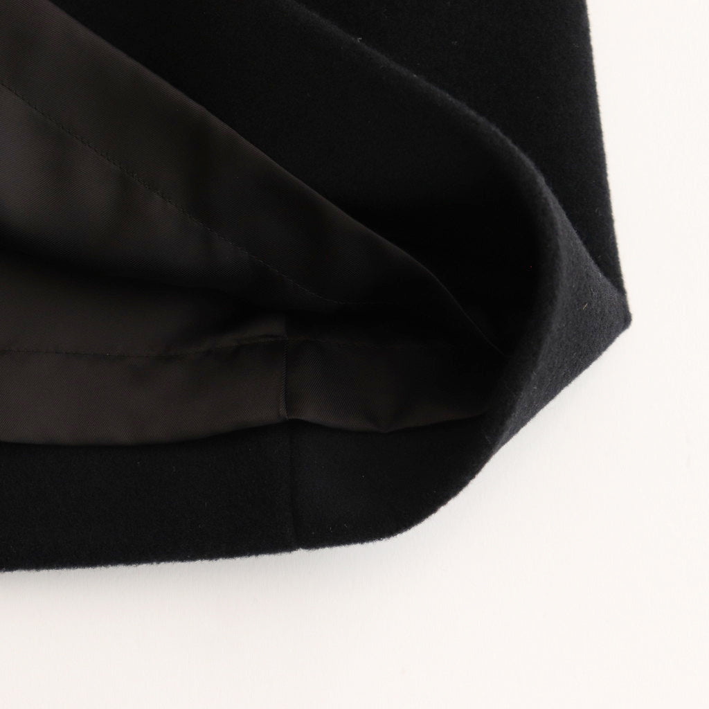 SUPER FINE WOOL MOSSER SOUTIEN COLLAR COAT #BLACK [A24AC01WM]