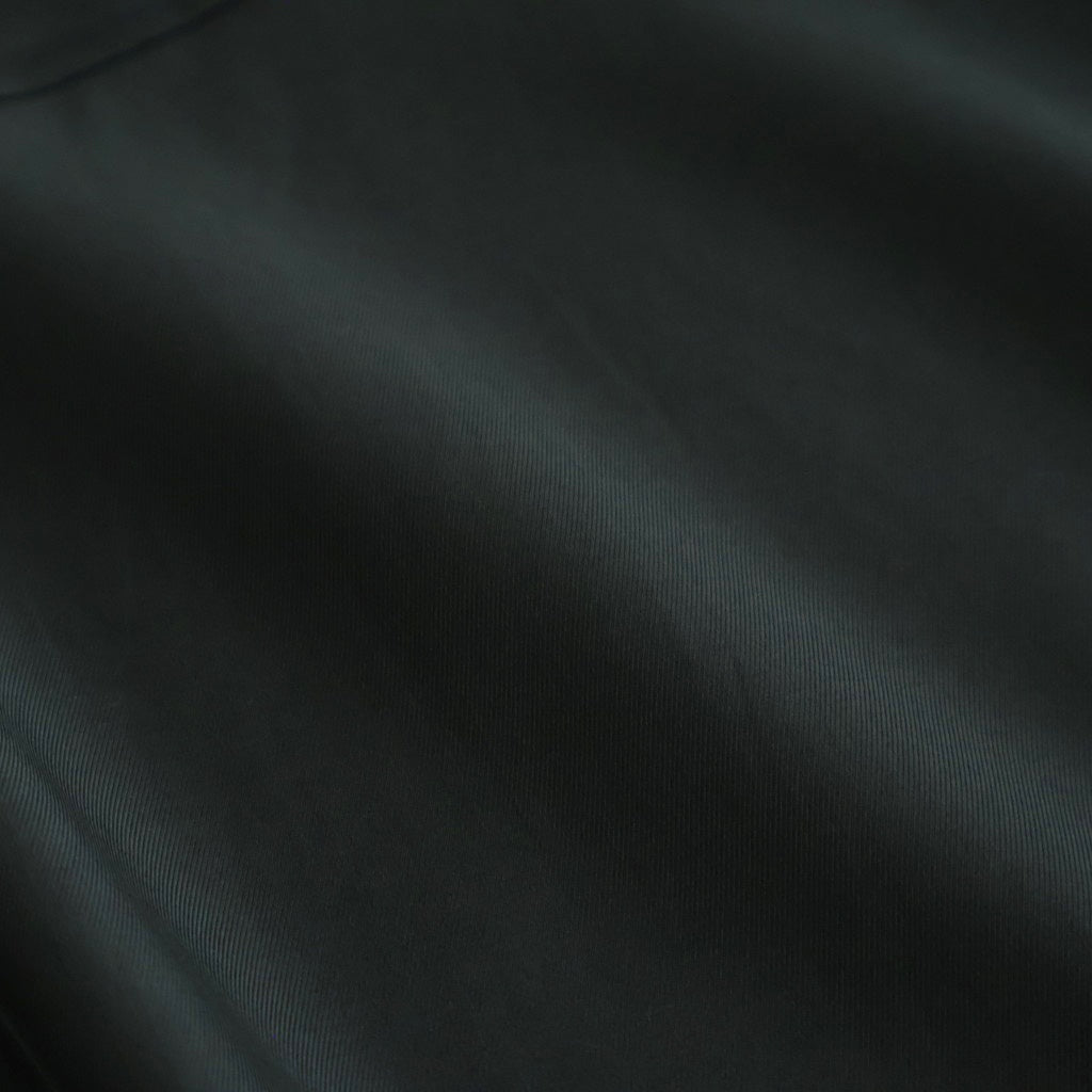 CUPRO TWILL OVERSIZED OPEN COLLAR SS SHIRT #BLACK [ST.1462]