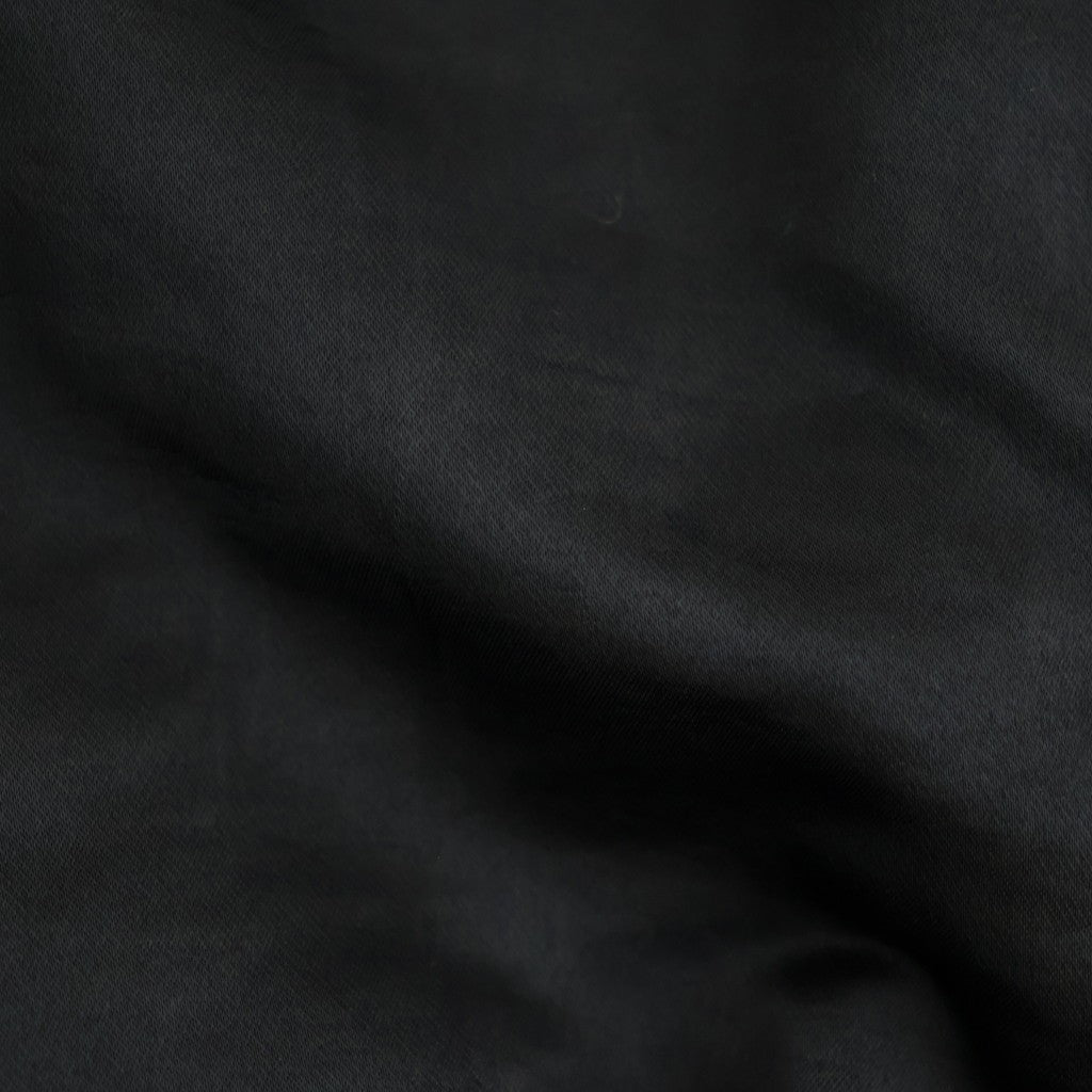 綿ナイロンツイル二重織 製品染 フライトジャケット #BLACK [HR-J016-051]