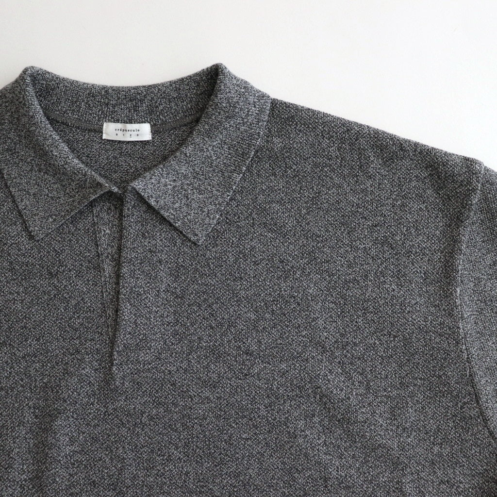 Moss Stitch Polo #D.Gray [2501-011]