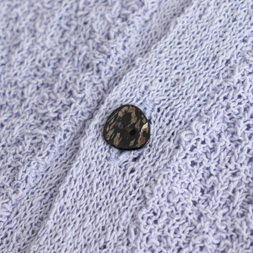 COTTON SHEER KNIT OPEN COLLAR SHIRT #LAVENDER [YK25SS0964S]