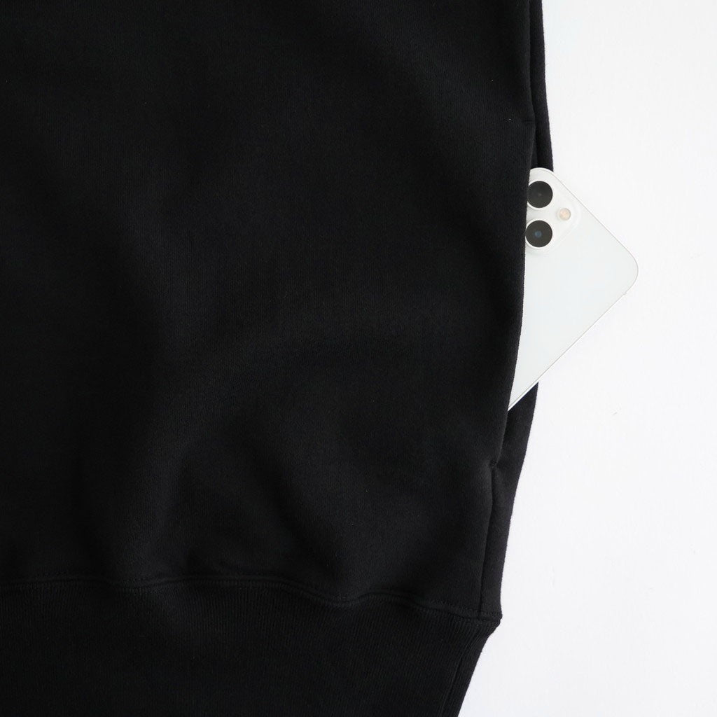 AZUMA Terry Pullover Polo Sweat #BLACK [GU263-70251B]