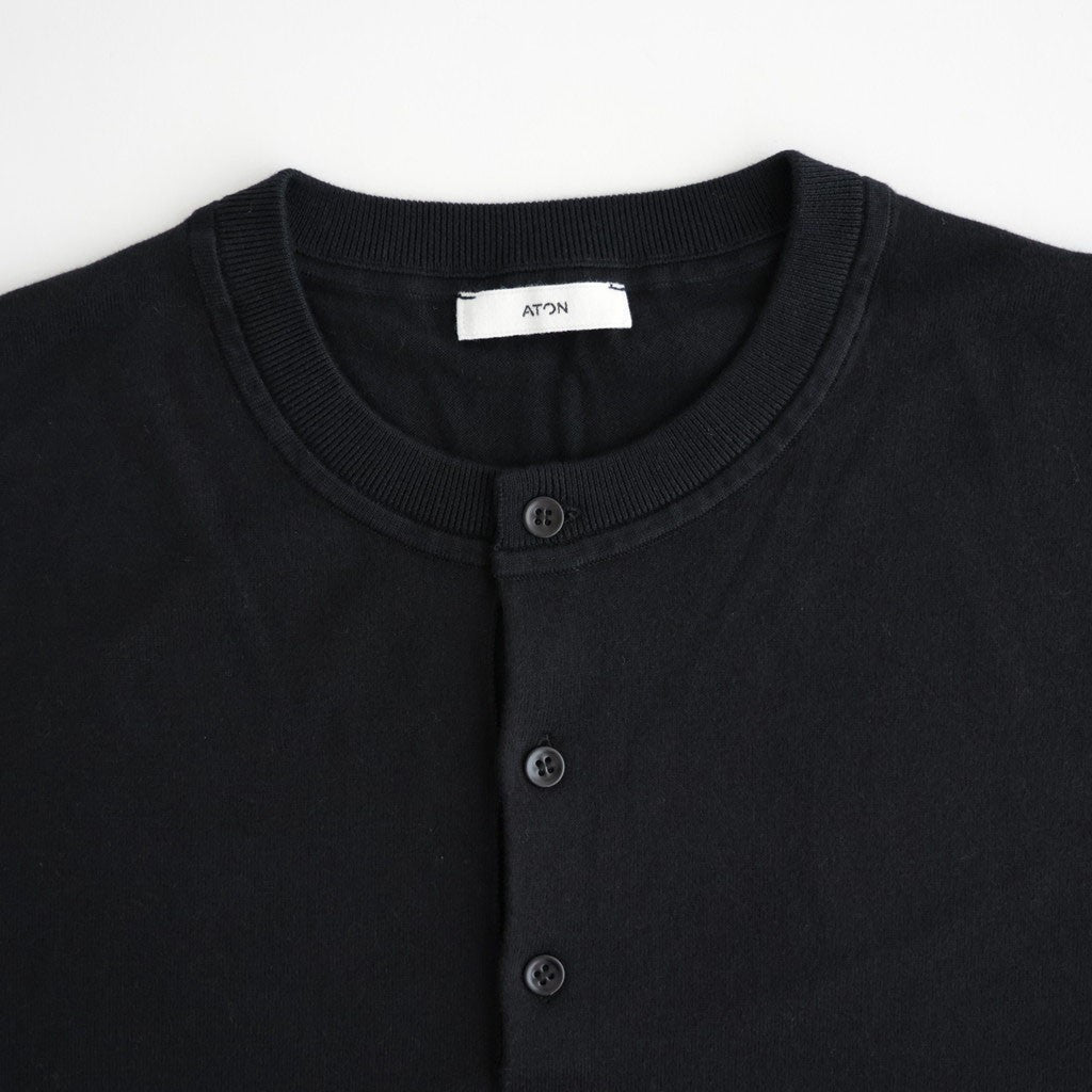 SMOOTH SUVIN HENRYNECK SWEATER #BLACK [KRAGLA0100]