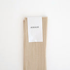 GIZA HIGH GAUGE SOCKS #BEIGE [A00S02SX-W]
