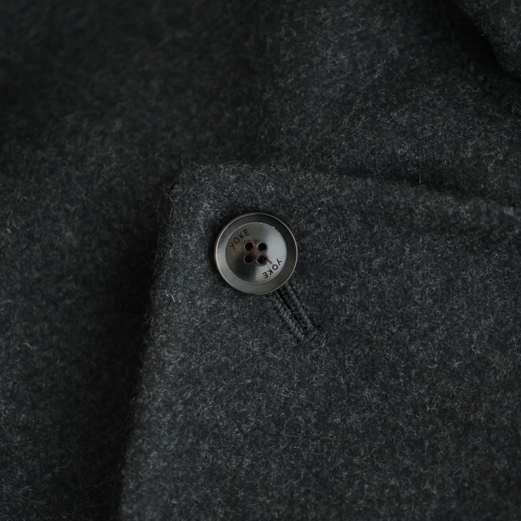 Wool Cashmere Double Breasted Rever Coat #Charcoal [YK26FW01317C]