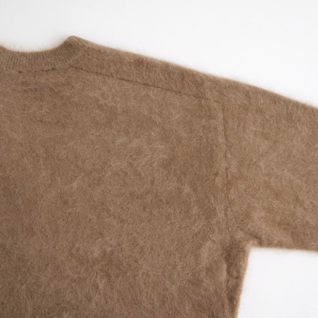 ROYAL CASHMERE FUR V NECK SWEATER #CAMEL [KRAGLW0910]