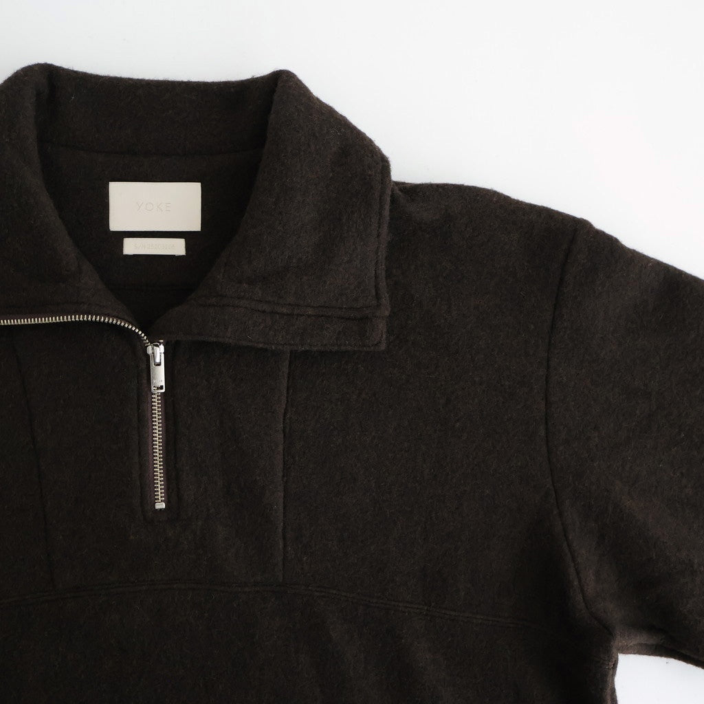 Wool Fleece Half Zip Pullover #BROWN [YK25FW01090B]