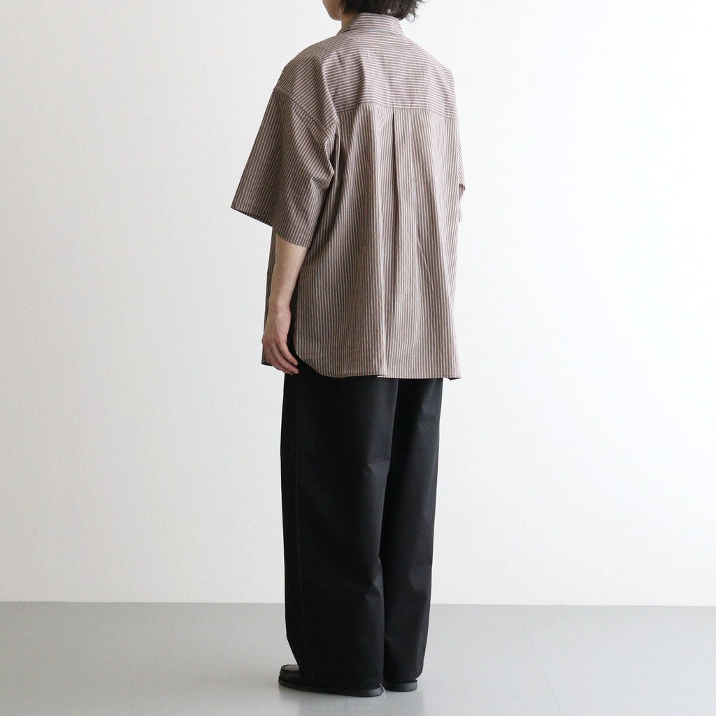 HRAFTeX S/S STRIPE SHIRT #BROWN STRIPE [FSC262-50008] - ciacura