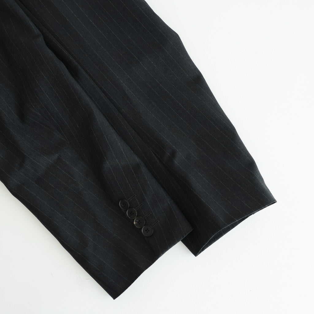 BLUEFACED WOOL JACKET #CHARCOAL NAVY STRIPE [A25AJ01BS]