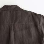 VIS/LI TWILL OVERSIZED OPEN COLLAR SS SHIRT #KHAKI [ST.1154]