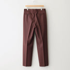 WOOL KID MOHAIR HOP SACK TWO-TUCK SLACKS #BURGUNDY [A25SP02MH]