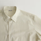 SUPER FINE WOOL STRIPE SHIRT #IVORY STRIPE [A25SS01WW]