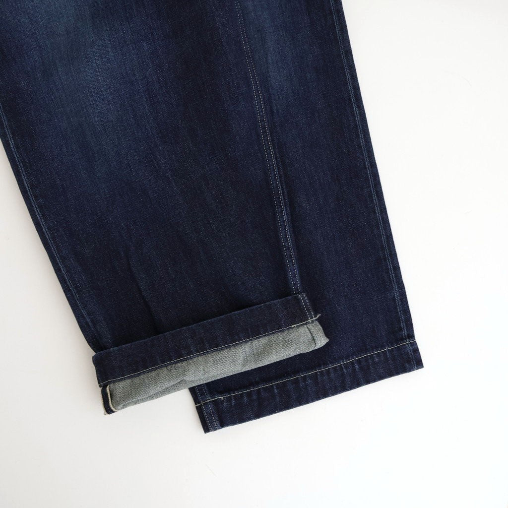 Selvage Denim Belted Pants #INDIGO_DARK FADE [GU261-40064DB]