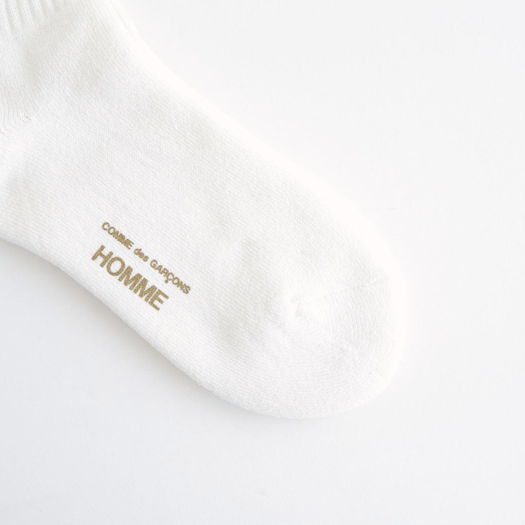 綿パイル刺繍ソックス #WHITE [HQ-K501-051]