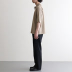 HIGH GAUGE TUSSAH SILK KNIT SKIPPER POLO #KHAKI BEIGE [A26SP02SJ]