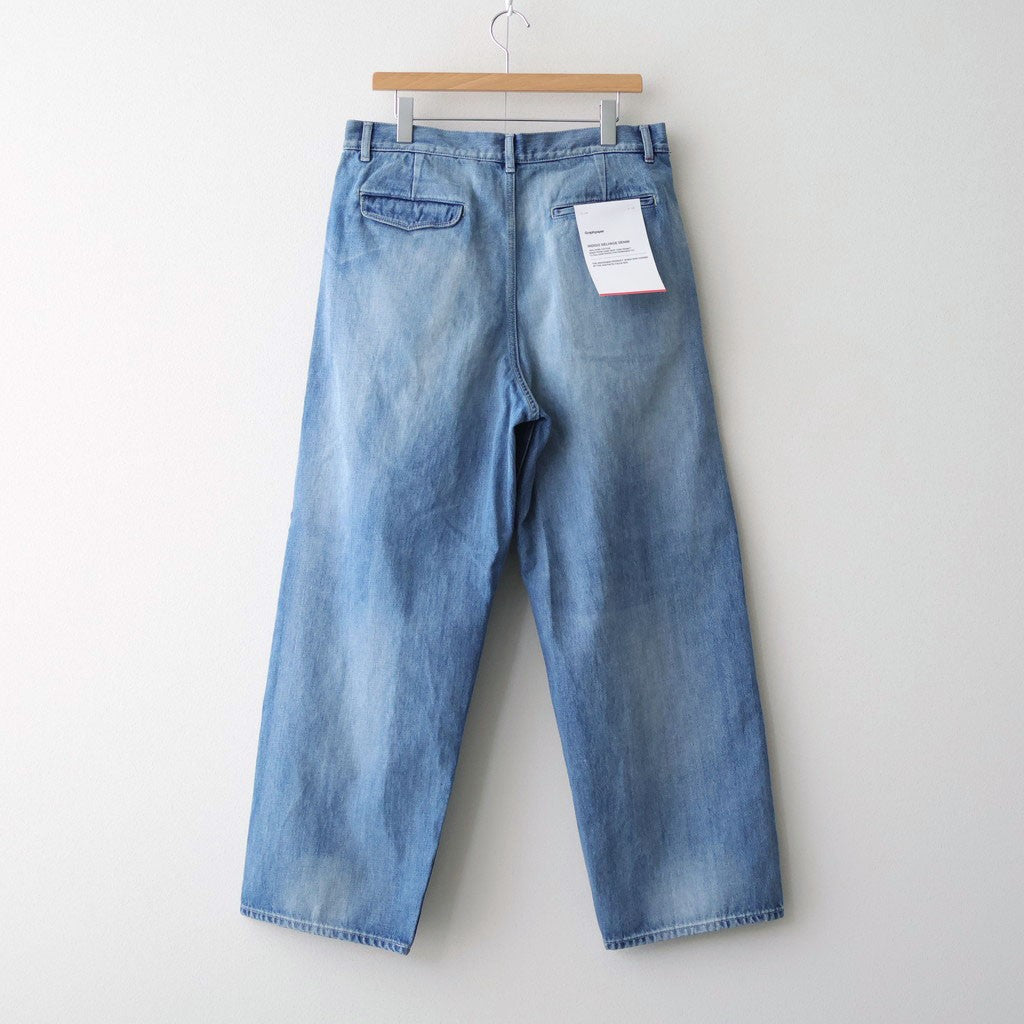 Selvage Denim Two Tuck Pants #INDIGO_LIGHT FADE [GU261-40061LB]