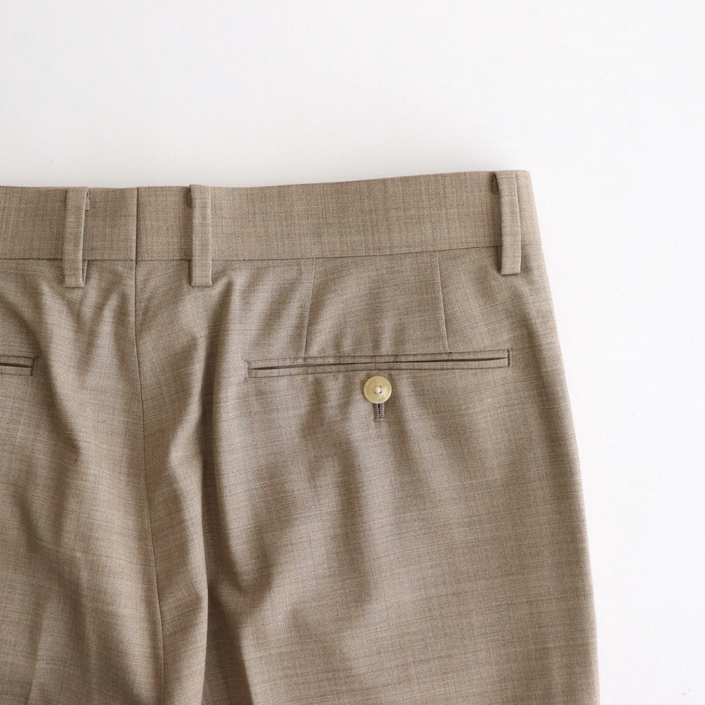 SUPER FINE TROPICAL WOOL SLACKS #TOP LIGHT BROWN [A25SP03WT]