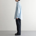 GARMENT-DYED FINX LIGHT CHINO ONE-TUCK WIDE PANTS #BLACK [A26SP02LF]