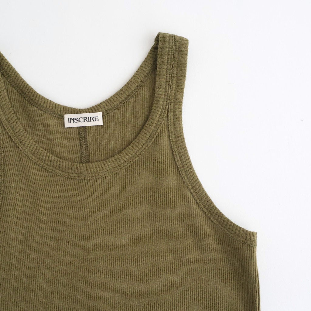 Gauze Teleco Tank Top #KHAKI [I26SS-CUT1]