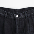 Selvage Denim Two Tuck Pants #BLACK DARK FADE [GU263-40061DB]