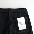 Selvage Denim Belted Pants #INDIGO_RIGID [GU261-40064RB]