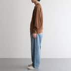 Stripe Mesh Knit Shirt #Brown [2501-008]