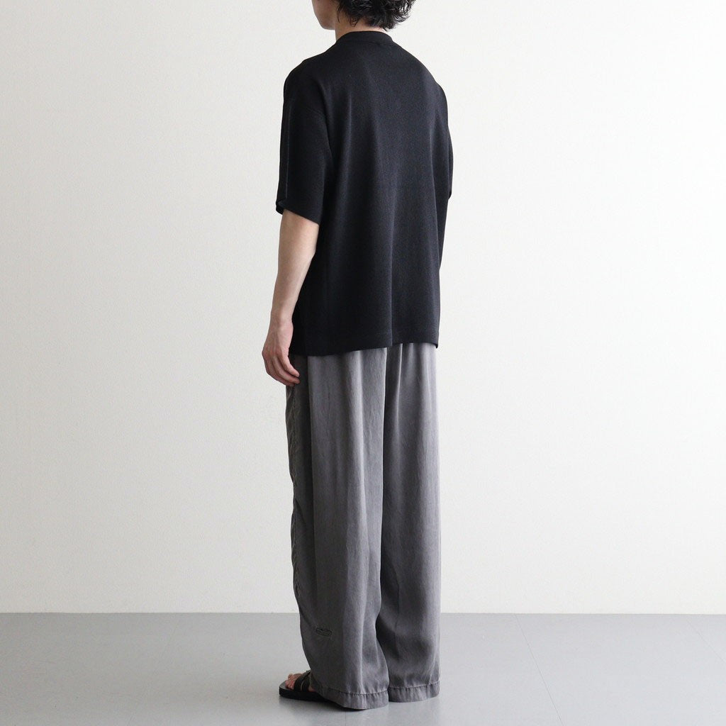 Washi Open Collar S/S Shirt #BLACK [2601-017]