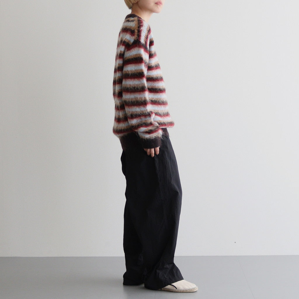 MOHAIR BORDER SWEATER #BROWN×RED [YK24FW0824S]