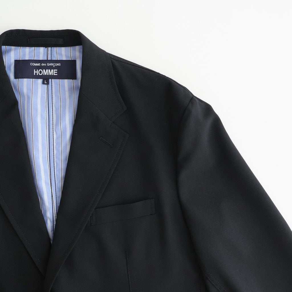 ウールポプリン 2ボタンジャケット #BLACK [HQ-J101-051]