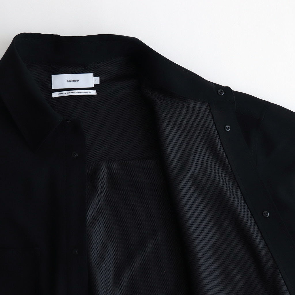 Tropical Wool Shirt Jacket #BLACK [GM251-50243]