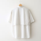ショートスリーブトレンチシャツ #WHITE STRIPE [D126-T624]