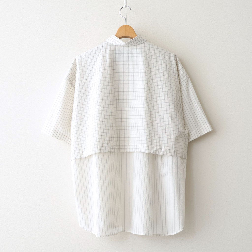 ショートスリーブトレンチシャツ #WHITE STRIPE [D126-T624]