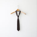 SILK STRIPE TIE #DARK BROWN STRIPE [A25AT01SS]