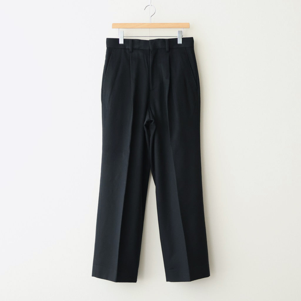 W/CA BEAVER STRAIGHT TROUSERS #BLACK [ST.1261]