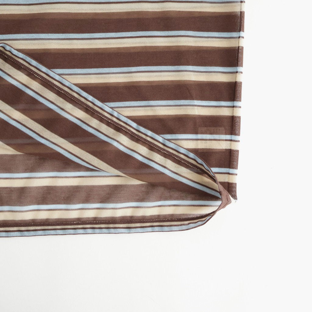 Sheer Border T-shirt #BRN [12610629]