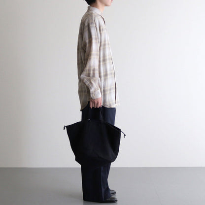 AIRY WOOL CHECK SHIRT #YELLOW GRAY CHECK [A24AS01WN]