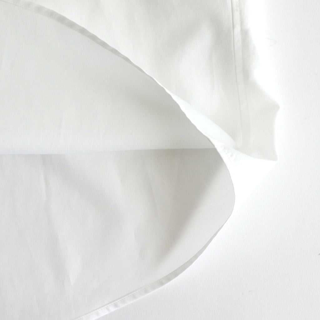 WASHED FINX TWILL BIG HALF SLEEVED SHIRT #WHITE [A25SS03TN]