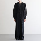 WOOL/ALPACA KNIT CREW NECK LS #CHARCOAL [ST.1294]