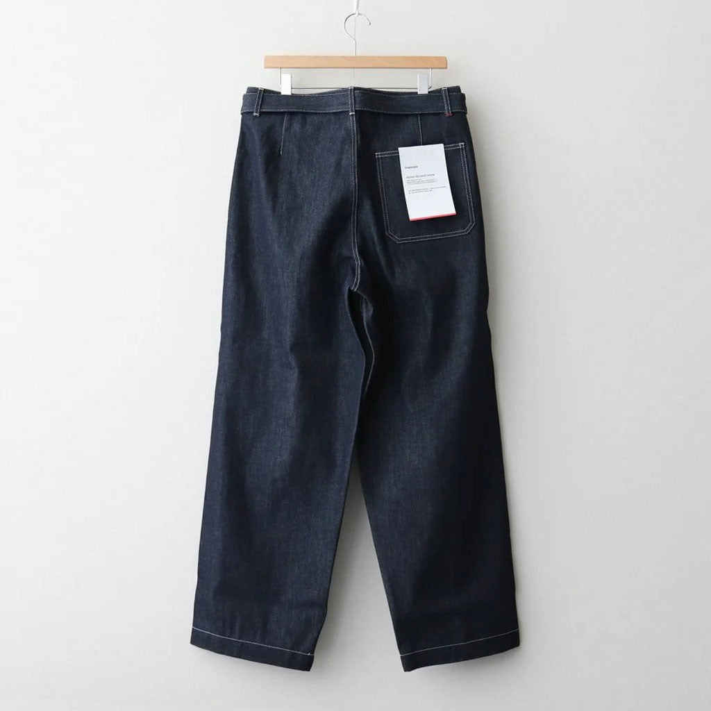 Selvage Denim Belted Pants #INDIGO_RIGID [GU261-40064RB]