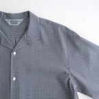 Wool Lounge Shirt #White & Navy Gingham [OFH010SH21]