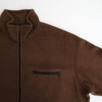 PURE SILK COMFORT FLEECE HALF ZIP P/O #BROWN [A25AP02SF]