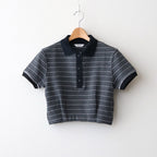 Border Polo Tops #C/GRY [12610606]